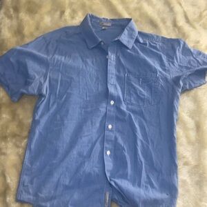 Horny Toad Men's Light Blue Short-Sleeve Button-Down Shirt